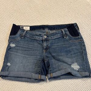 GAP Maternity Distressed Jean Shorts